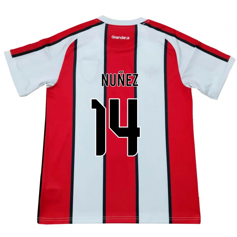 DanxenメンズElias Nuñez#14白赤黒アウェイシャツ2026/27ジャージーユニフォーム