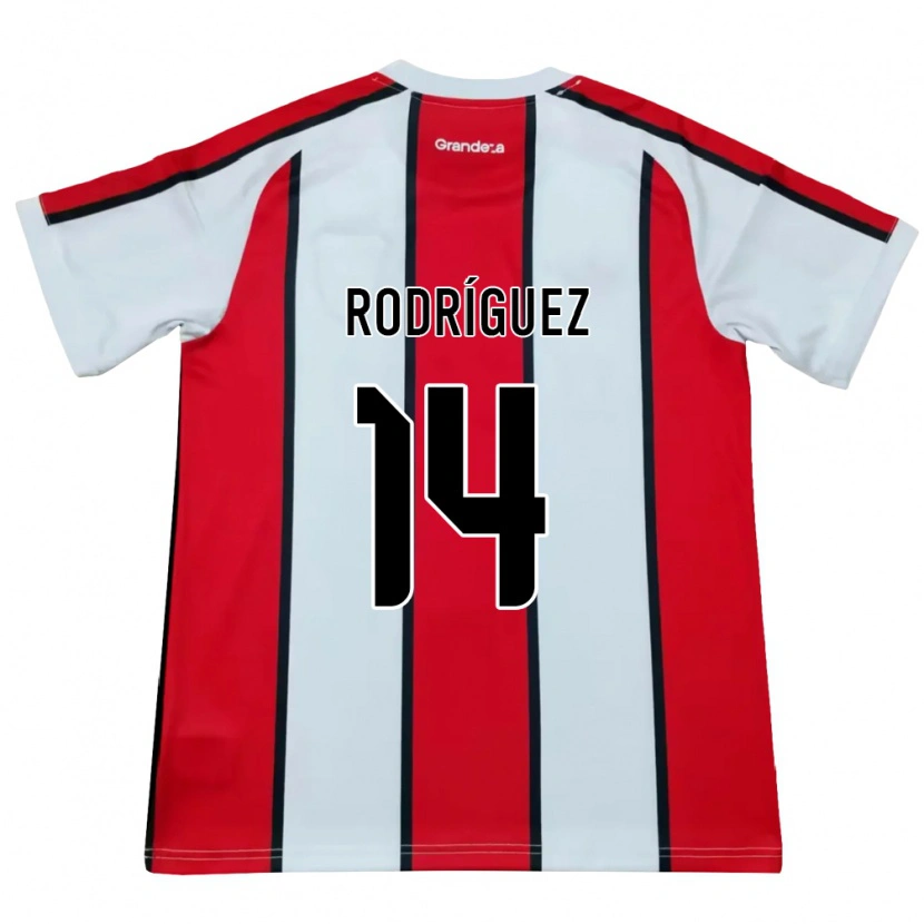 DanxenメンズBenjamín Rodríguez#14白赤黒アウェイシャツ2026/27ジャージーユニフォーム