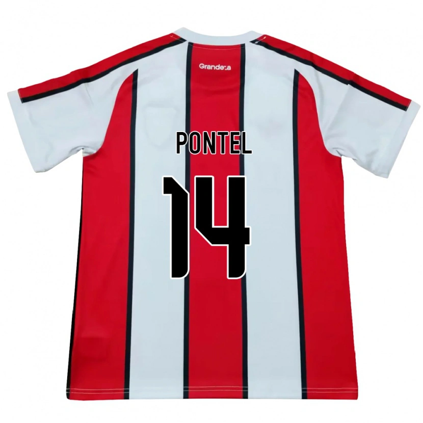 DanxenメンズDaniela Pontel#14白赤黒アウェイシャツ2026/27ジャージーユニフォーム