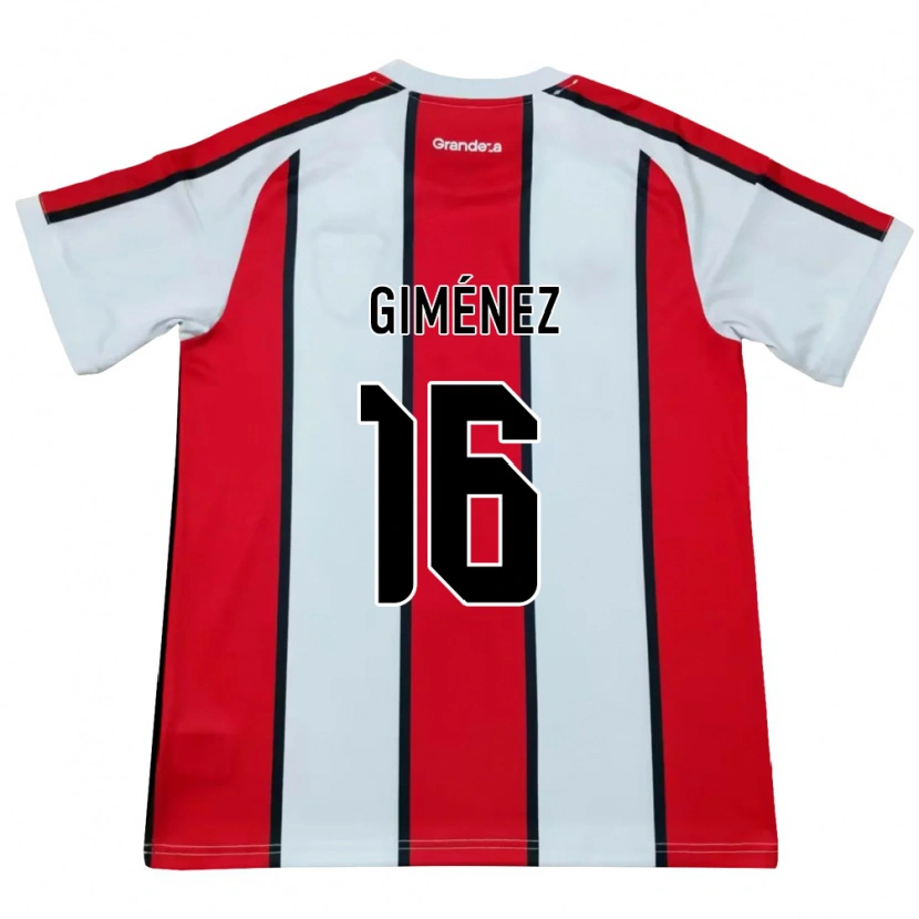 DanxenメンズBautista Giménez#16白赤黒アウェイシャツ2026/27ジャージーユニフォーム