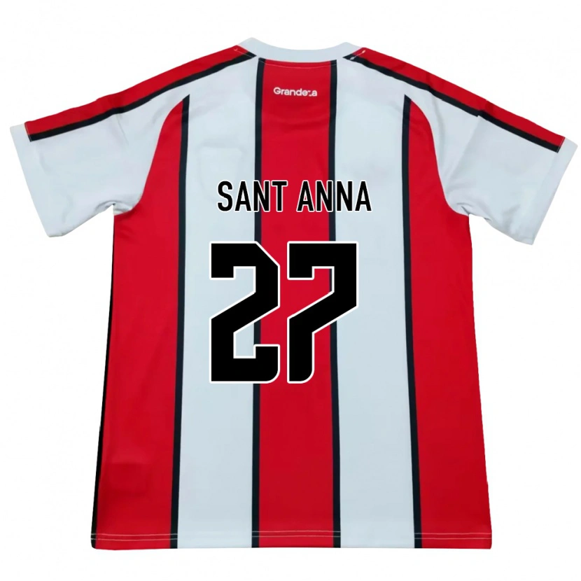 DanxenメンズAgustín Sant Anna#27白赤黒アウェイシャツ2026/27ジャージーユニフォーム