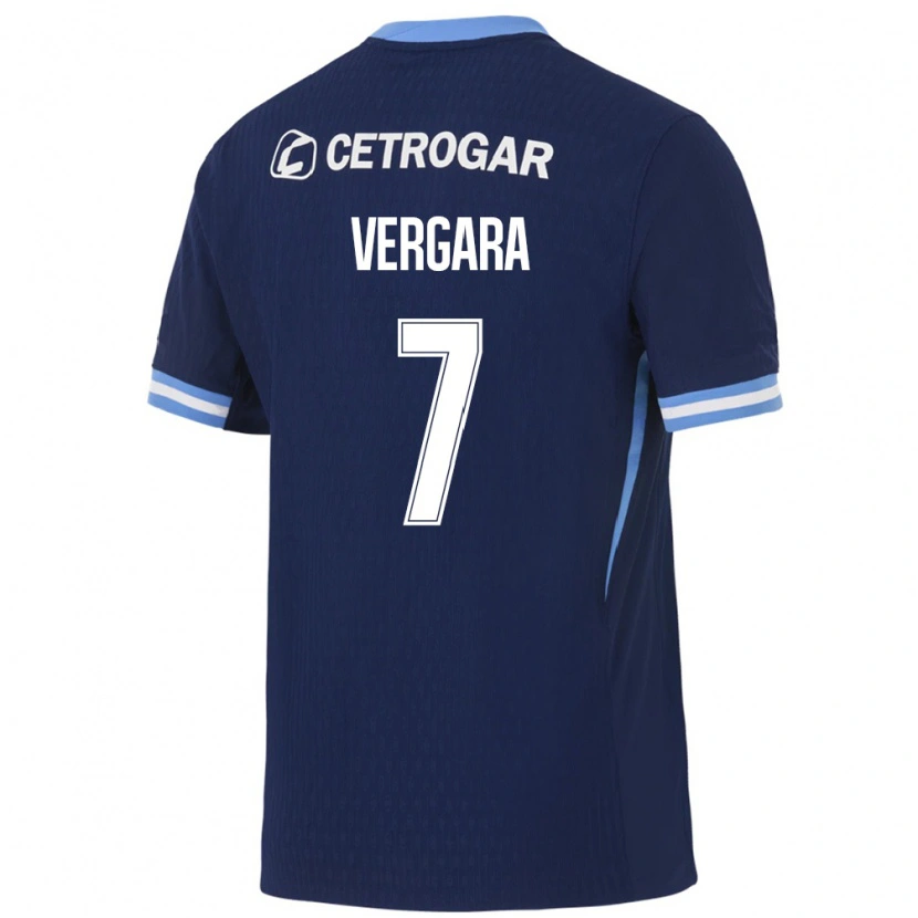 DanxenメンズDuván Vergara#7ロイヤルブルー薄青白アウェイシャツ2026/27ジャージーユニフォーム