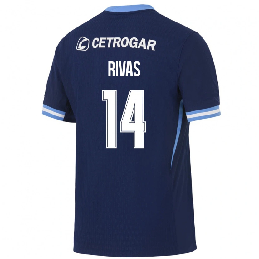 DanxenメンズLautaro Rivas#14ロイヤルブルー薄青白アウェイシャツ2026/27ジャージーユニフォーム