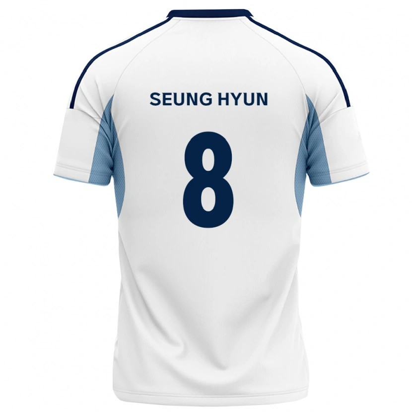DanxenメンズSeung-Hyun Kim#8ロイヤルブルー白アウェイシャツ2026/27ジャージーユニフォーム