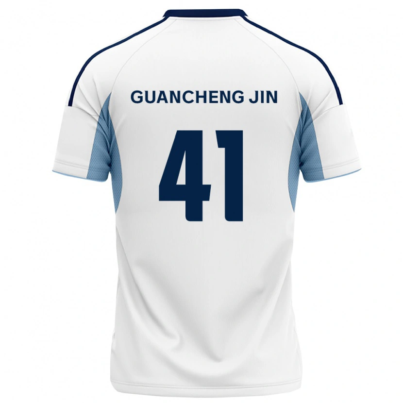 DanxenメンズGuancheng Jin#41ロイヤルブルー白アウェイシャツ2026/27ジャージーユニフォーム