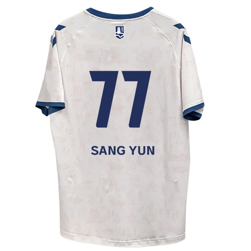DanxenメンズSang-Yun Kang#77ロイヤルブルー白アウェイシャツ2026/27ジャージーユニフォーム
