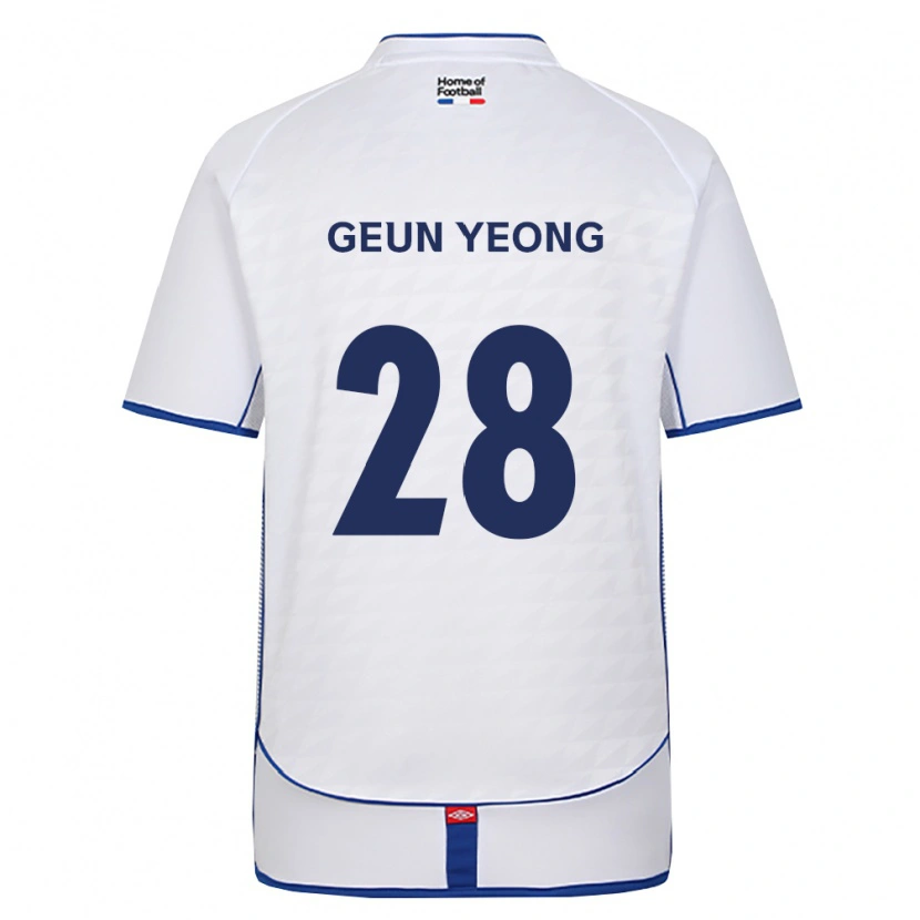 DanxenメンズGeun-Yeong Yoon#28黒白赤アウェイシャツ2026/27ジャージーユニフォーム