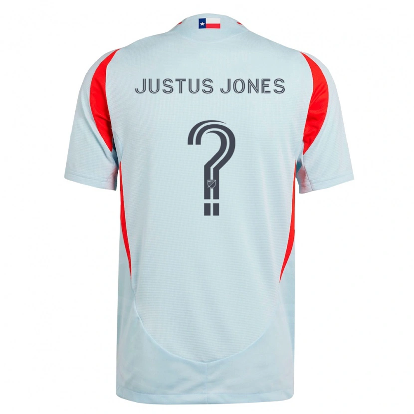 DanxenメンズJustus Jones#0ダークグレー白赤アウェイシャツ2026/27ジャージーユニフォーム