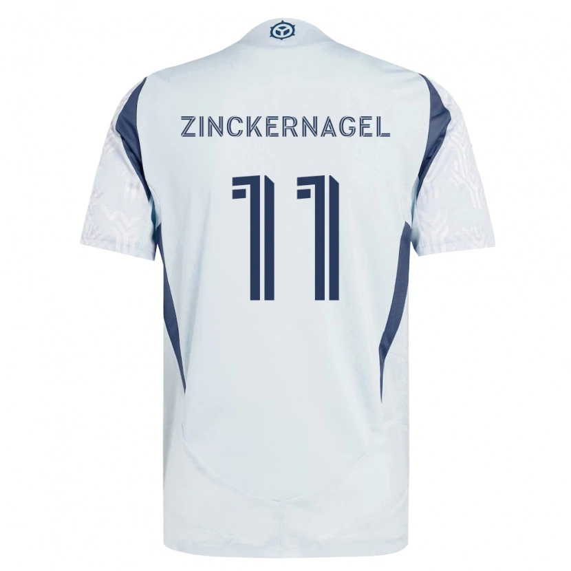 Danxenメンズフィリップ・ツィンカーナーゲル#11青灰色白アウェイシャツ2026/27ジャージーユニフォーム