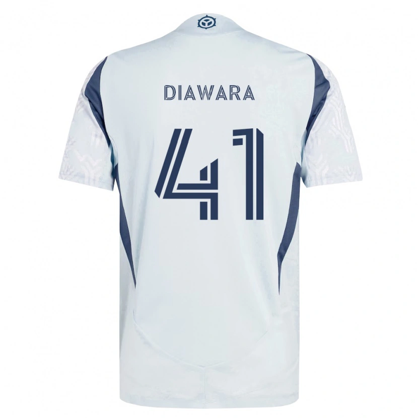 DanxenメンズTidiane Diawara#41青灰色白アウェイシャツ2026/27ジャージーユニフォーム