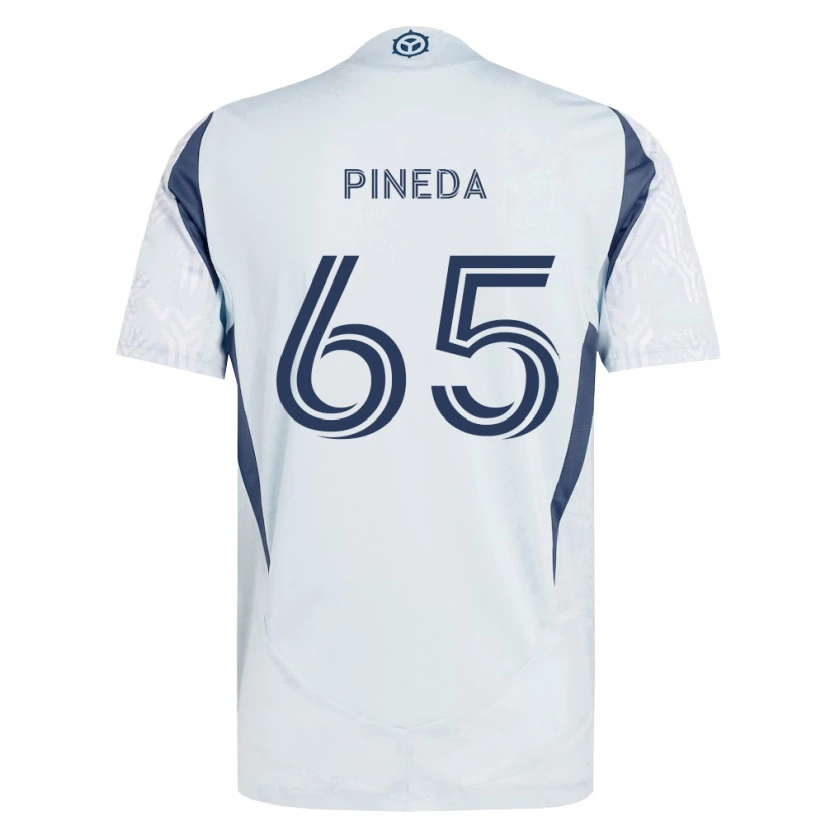 DanxenメンズOscar Pineda#65青灰色白アウェイシャツ2026/27ジャージーユニフォーム