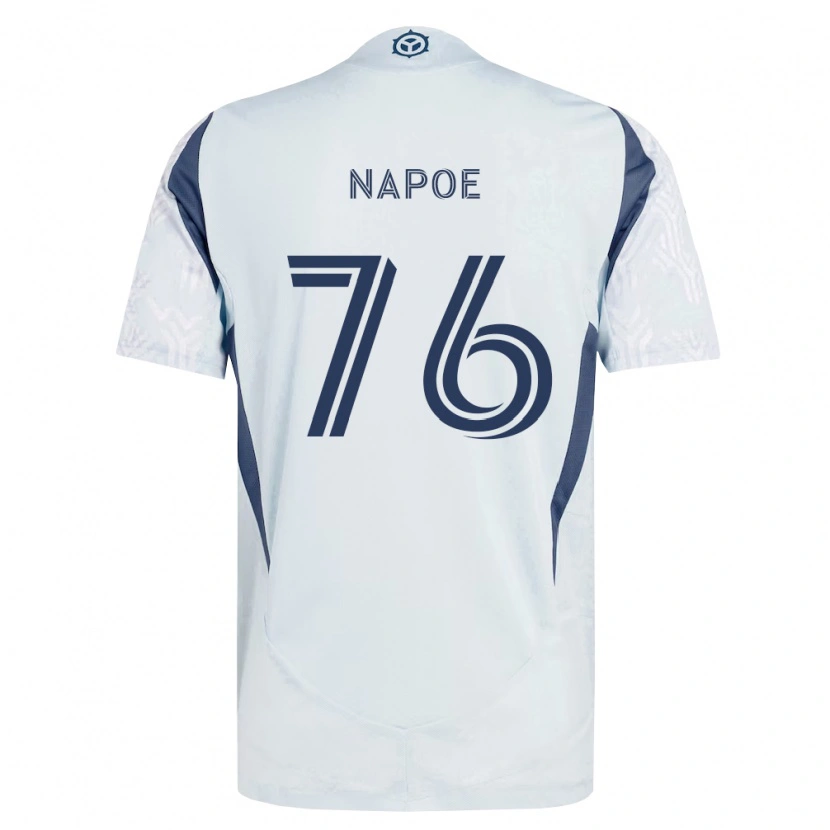 DanxenメンズMilan Napoe#76青灰色白アウェイシャツ2026/27ジャージーユニフォーム