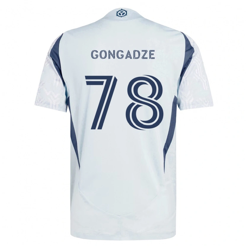 DanxenメンズGiorgi Gongadze#78青灰色白アウェイシャツ2026/27ジャージーユニフォーム