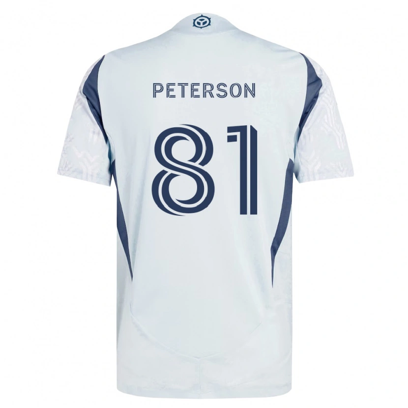 DanxenメンズLukas Peterson#81青灰色白アウェイシャツ2026/27ジャージーユニフォーム