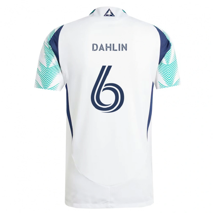 DanxenメンズGabe Dahlin#6白紺薄緑アウェイシャツ2026/27ジャージーユニフォーム
