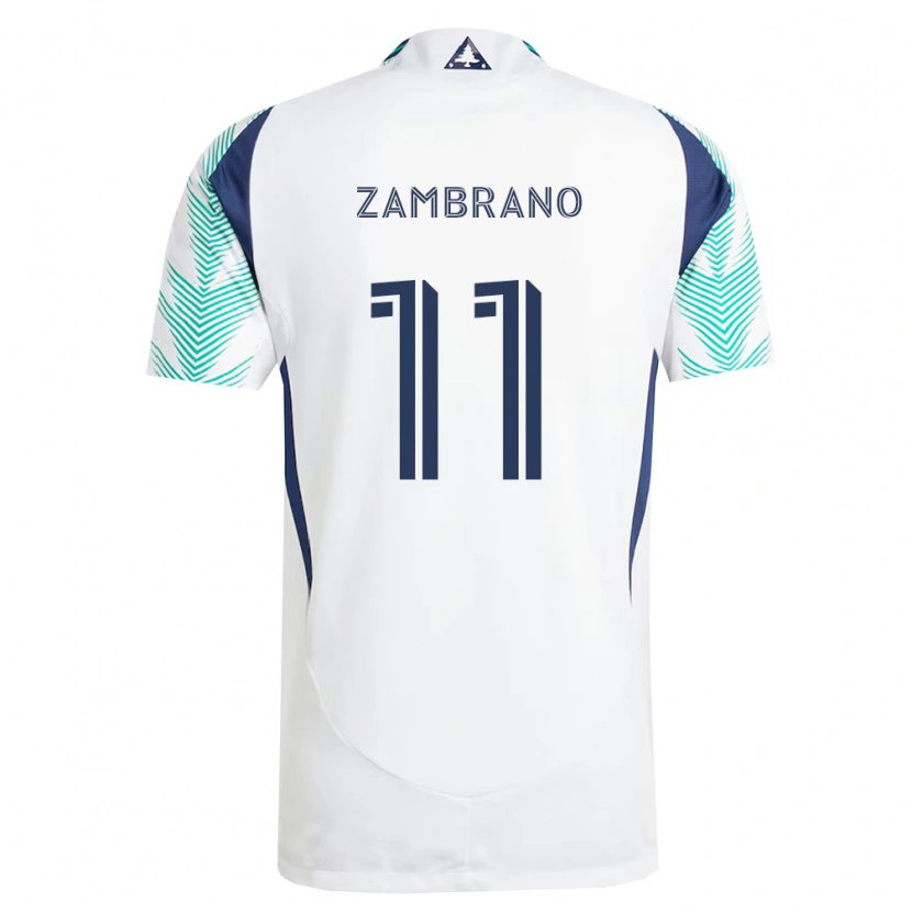 DanxenメンズCarlos Zambrano#11白紺薄緑アウェイシャツ2026/27ジャージーユニフォーム