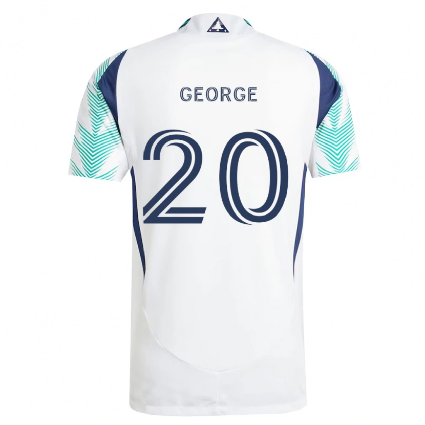 DanxenメンズSharod George#20白紺薄緑アウェイシャツ2026/27ジャージーユニフォーム