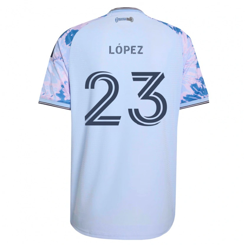 Danxenメンズエルナン・ロペス#23ロイヤルブルー白黒アウェイシャツ2026/27ジャージーユニフォーム