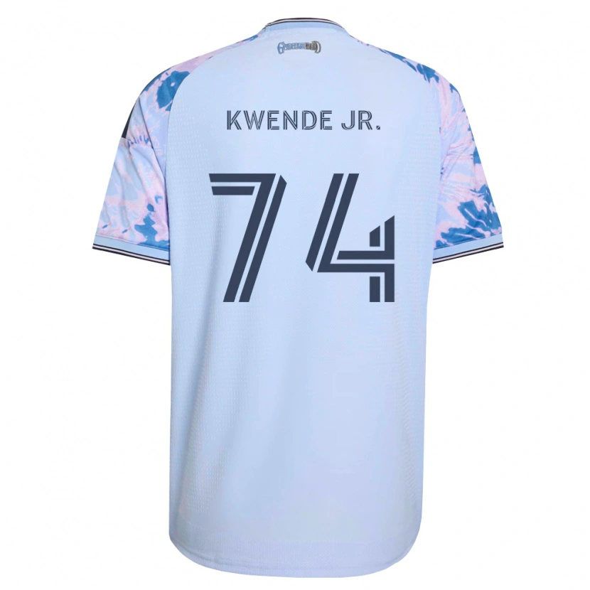 DanxenメンズMartin Kwende Jr.#74ロイヤルブルー白黒アウェイシャツ2026/27ジャージーユニフォーム