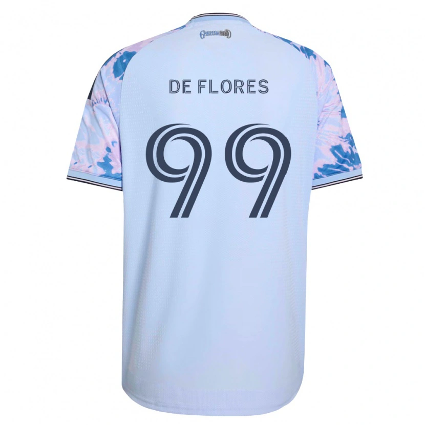 DanxenメンズShane De Flores#99ロイヤルブルー白黒アウェイシャツ2026/27ジャージーユニフォーム