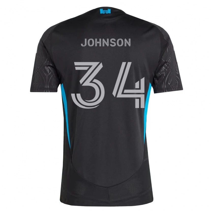 DanxenメンズAndrew Johnson#34黒白空色アウェイシャツ2026/27ジャージーユニフォーム
