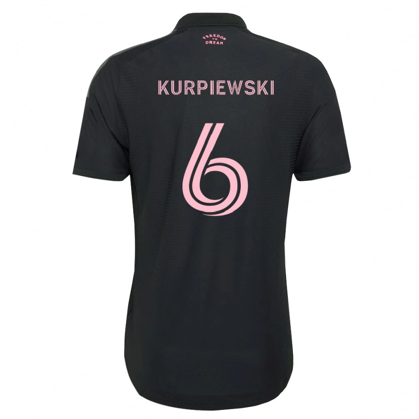 DanxenメンズEthan Kurpiewski#6ピンク黒白アウェイシャツ2026/27ジャージーユニフォーム