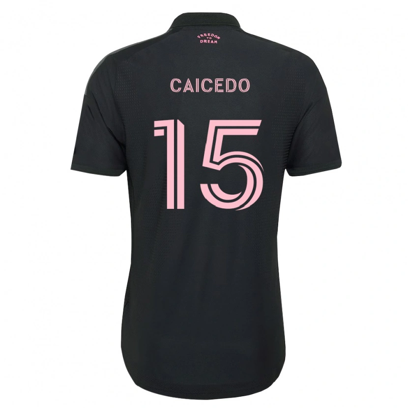 DanxenメンズFricio Caicedo#15ピンク黒白アウェイシャツ2026/27ジャージーユニフォーム