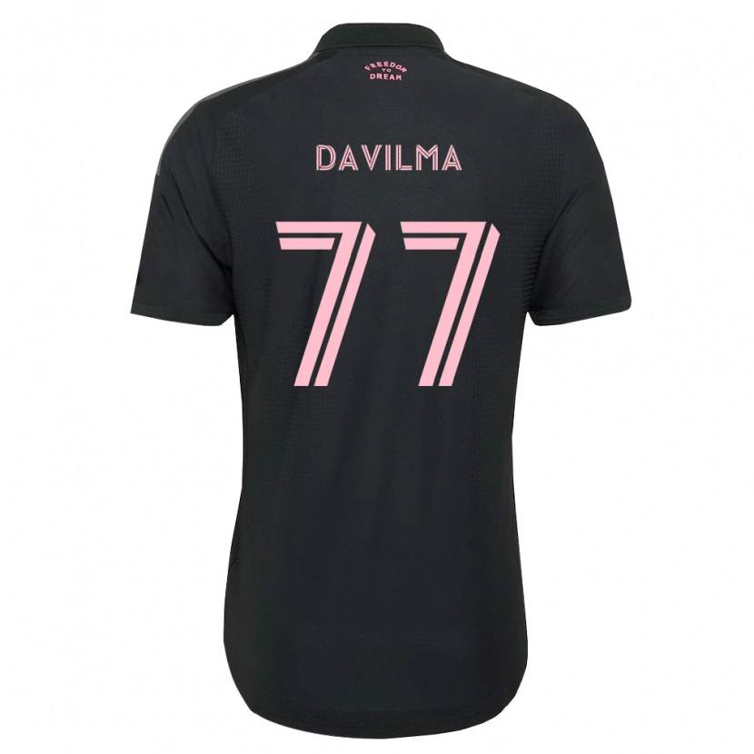 DanxenメンズKensly Davilma#77ピンク黒白アウェイシャツ2026/27ジャージーユニフォーム