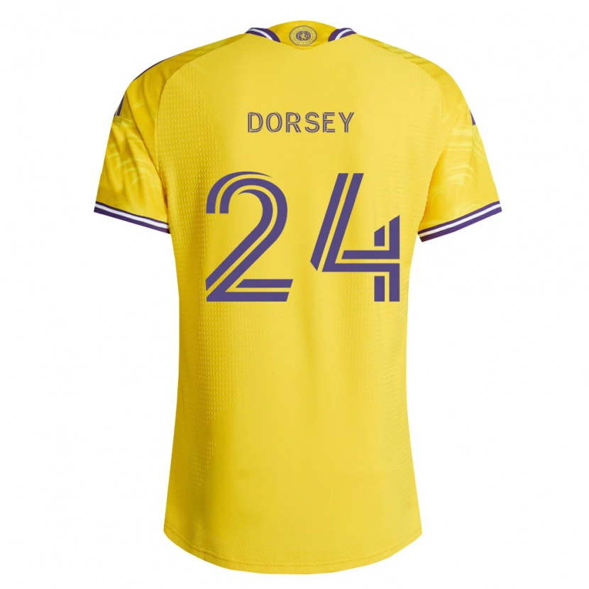 Danxenメンズグリフィン・ドーシー#24黄紫アウェイシャツ2026/27ジャージーユニフォーム