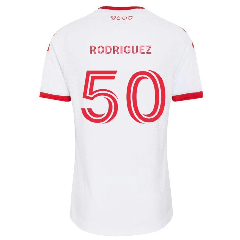 DanxenメンズAbraham Rodriguez#50白赤黒アウェイシャツ2026/27ジャージーユニフォーム