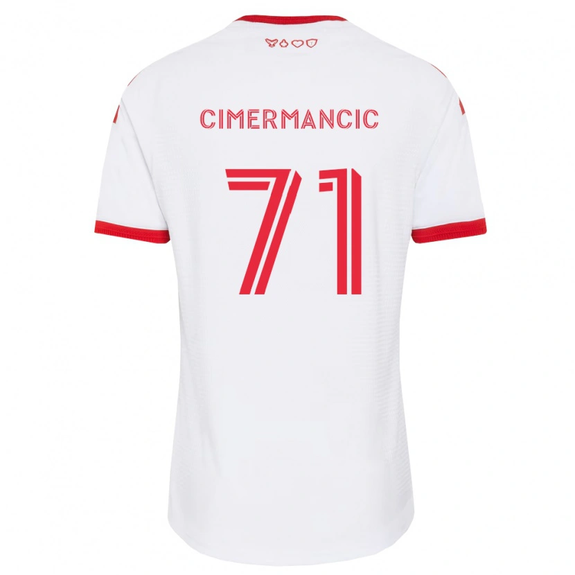 Danxenメンズマルクス・チメルマンチッチ#71白赤黒アウェイシャツ2026/27ジャージーユニフォーム
