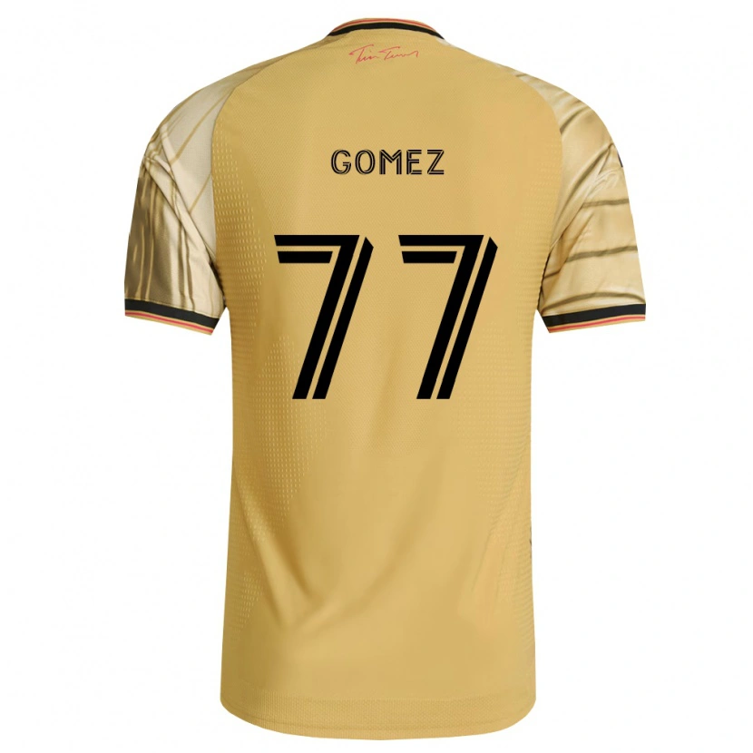 Danxenメンズサム・ゴメス#77茶黄黒アウェイシャツ2026/27ジャージーユニフォーム