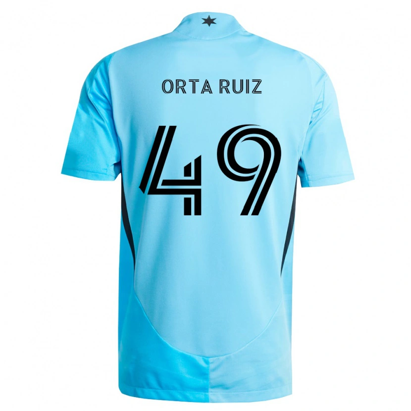 DanxenメンズJose Orta Ruiz#49薄青黒アウェイシャツ2026/27ジャージーユニフォーム