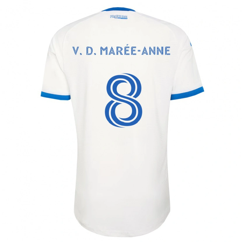DanxenメンズVan Doesburg Marée-Anne#8空色白アウェイシャツ2026/27ジャージーユニフォーム