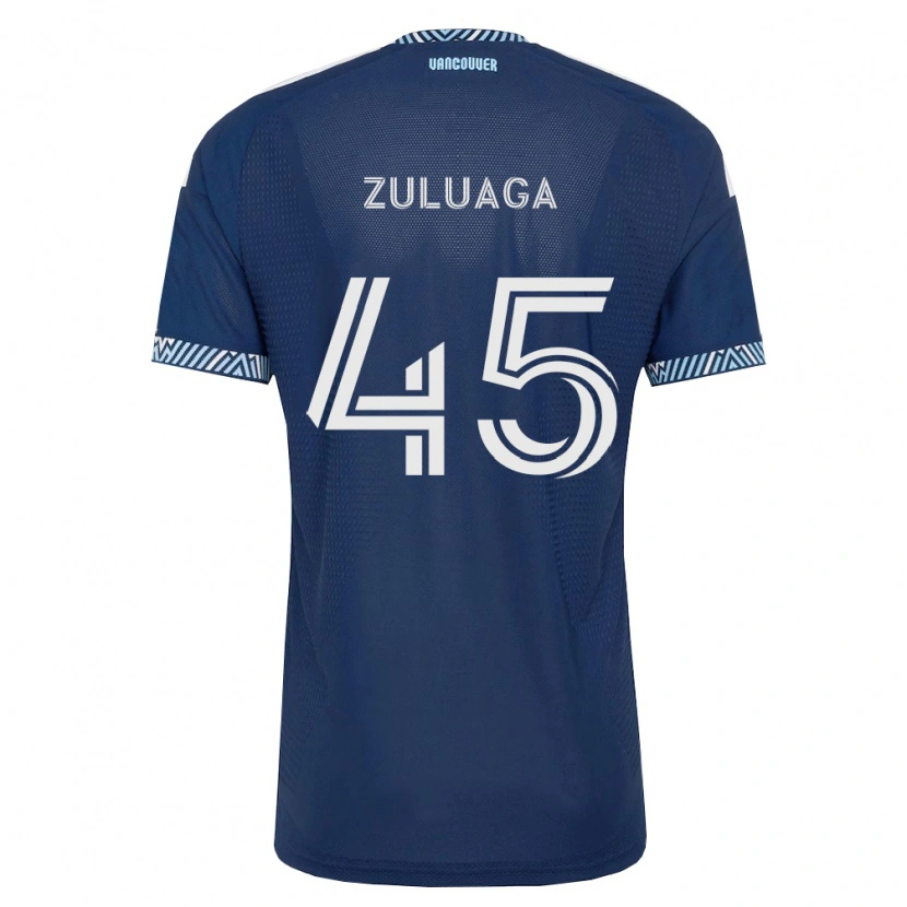 DanxenメンズYeider Zuluaga#45濃青白アウェイシャツ2026/27ジャージーユニフォーム
