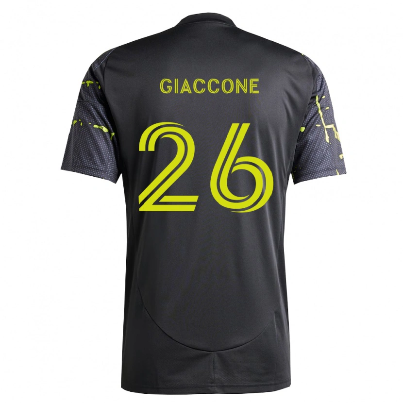 DanxenメンズLautaro Giaccone#26蛍光黄黒アウェイシャツ2026/27ジャージーユニフォーム