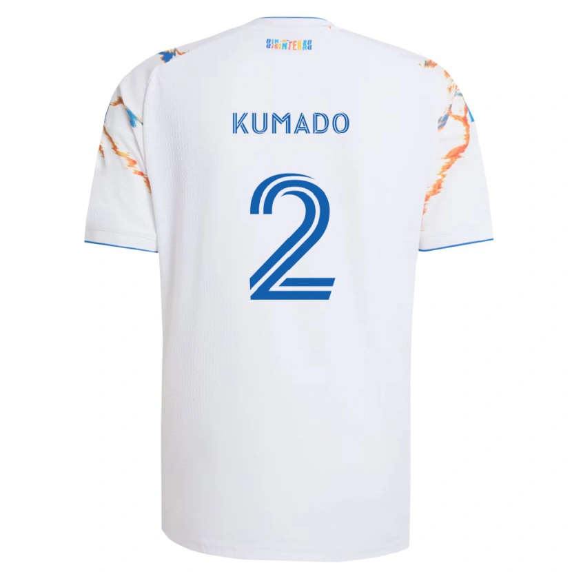 DanxenメンズWilly Kumado#2白オレンジ青アウェイシャツ2026/27ジャージーユニフォーム