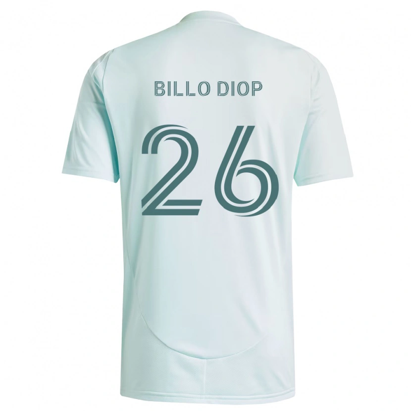 DanxenメンズMamadou Billo Diop#26白薄緑アウェイシャツ2026/27ジャージーユニフォーム