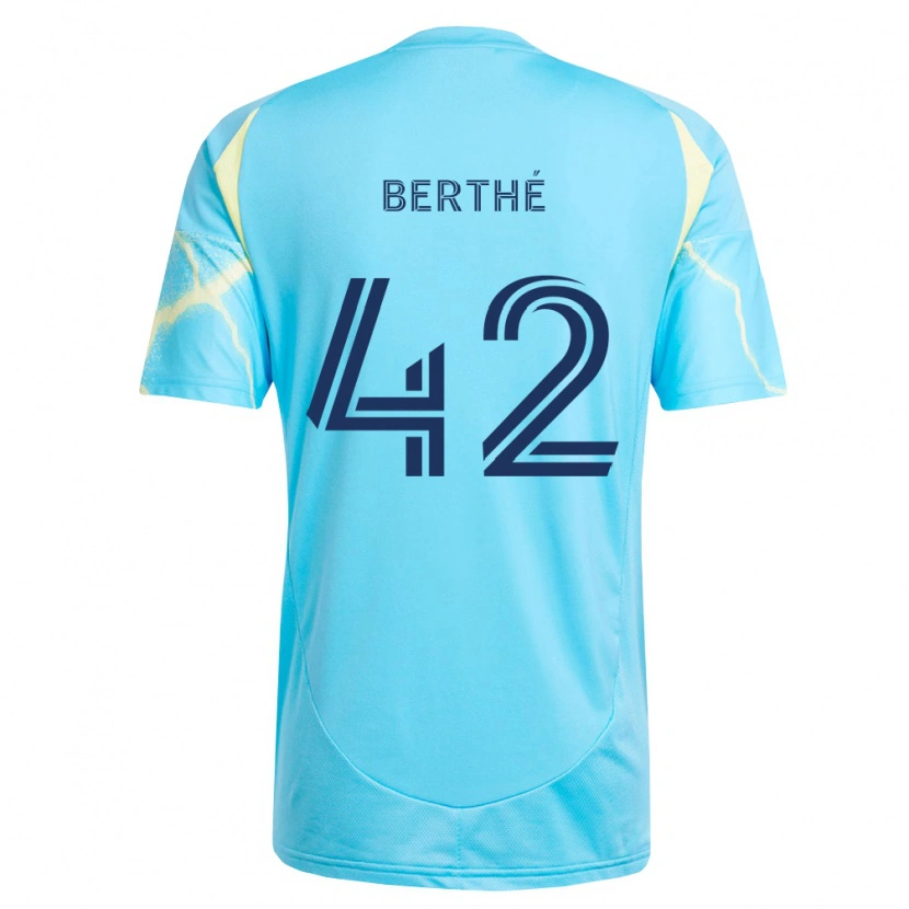 DanxenメンズMamoutou Berthé#42薄青黒薄黄アウェイシャツ2026/27ジャージーユニフォーム
