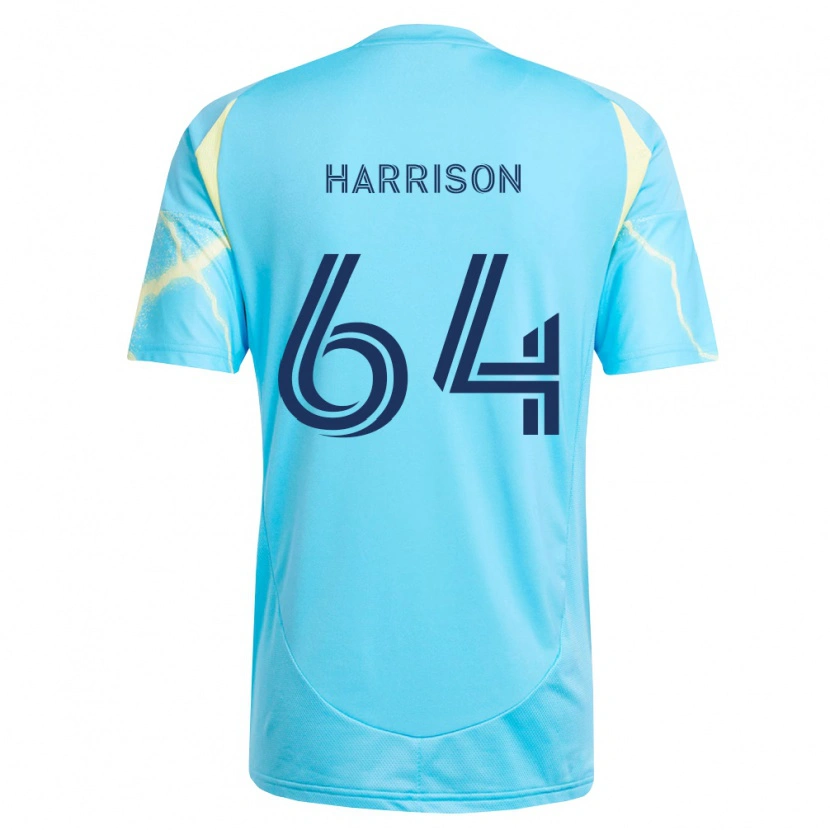 DanxenメンズJoshua Harrison#64薄青黒薄黄アウェイシャツ2026/27ジャージーユニフォーム