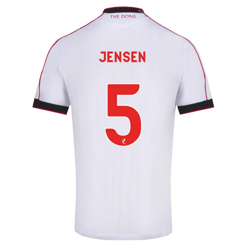 Danxenメンズリチャード・ジェンセン#5黒赤白アウェイシャツ2026/27ジャージーユニフォーム