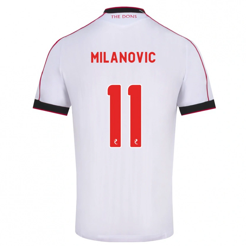 DanxenメンズNicolas Milanovic#11黒赤白アウェイシャツ2026/27ジャージーユニフォーム