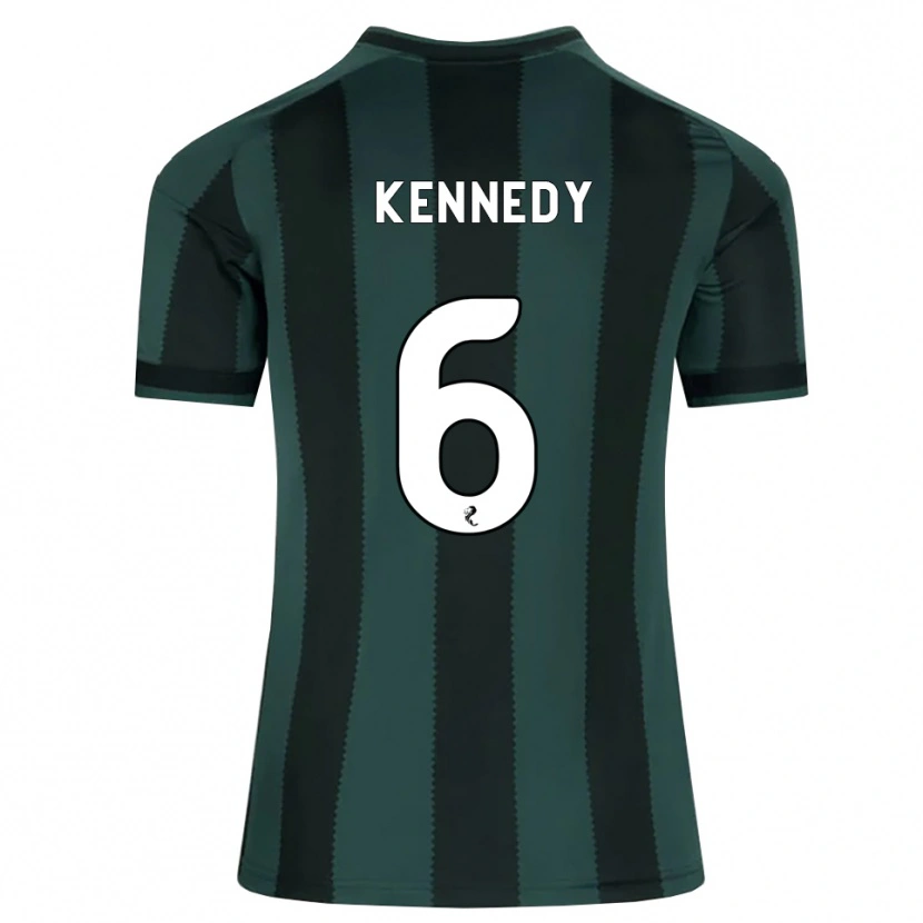DanxenメンズLiam Kennedy#6ダークスレートグレー 黒アウェイシャツ2026/27ジャージーユニフォーム
