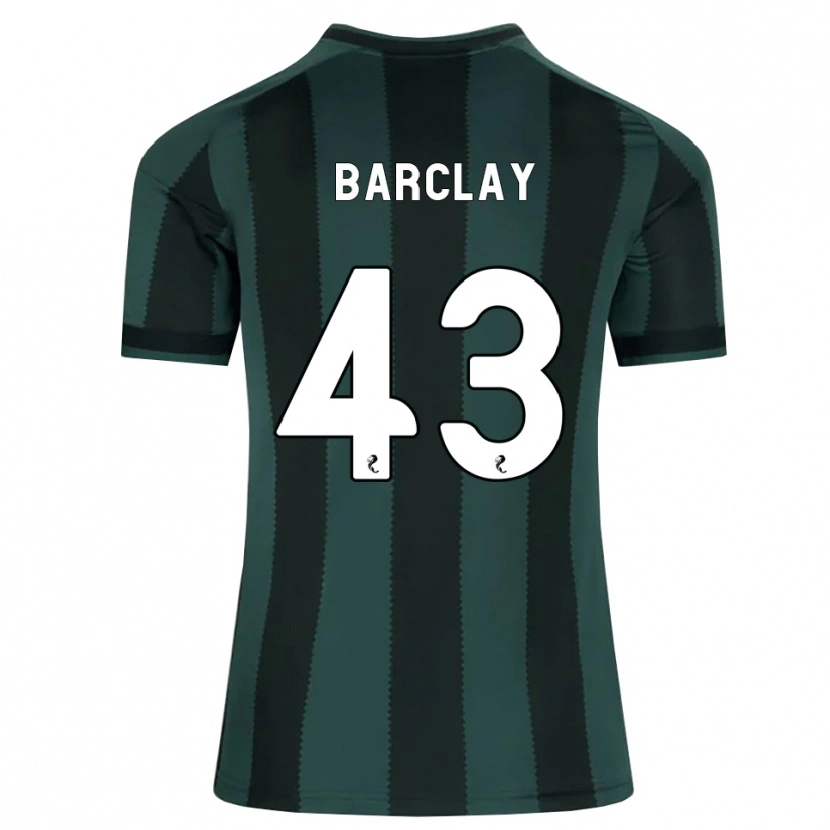 DanxenメンズLucy Barclay#43ダークスレートグレー 黒アウェイシャツ2026/27ジャージーユニフォーム