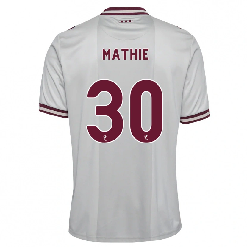 DanxenメンズJayden Mathie#30白バーガンディアウェイシャツ2026/27ジャージーユニフォーム