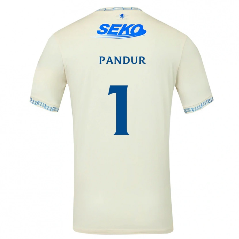 Danxenメンズアイバー・パンドゥル#1ディープスカイブルー白アウェイシャツ2026/27ジャージーユニフォーム