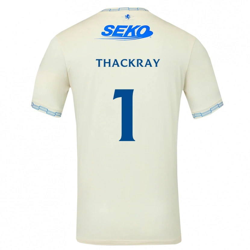 DanxenメンズGreig Thackray#1ディープスカイブルー白アウェイシャツ2026/27ジャージーユニフォーム