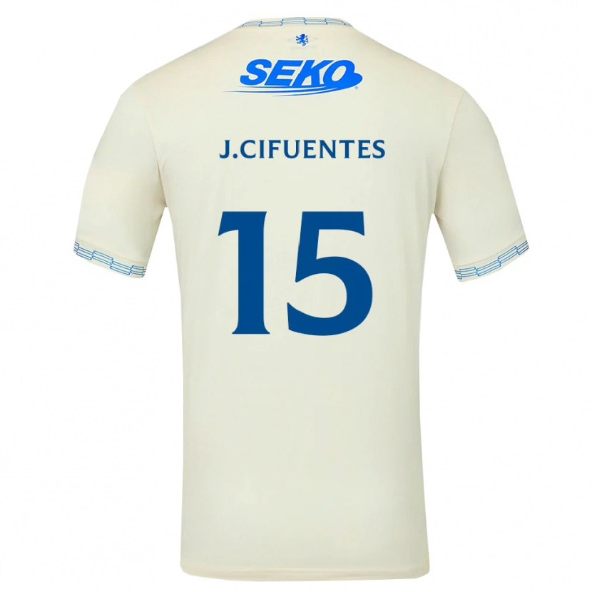 Danxenメンズホセ・シフエンテス#15ディープスカイブルー白アウェイシャツ2026/27ジャージーユニフォーム