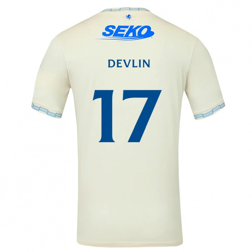 Danxenメンズキャメロン・デヴリン#17ディープスカイブルー白アウェイシャツ2026/27ジャージーユニフォーム