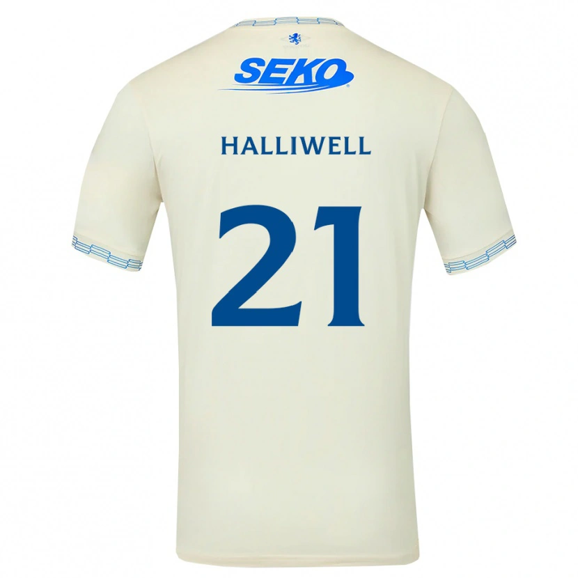 DanxenメンズAlfie Halliwell#21ディープスカイブルー白アウェイシャツ2026/27ジャージーユニフォーム